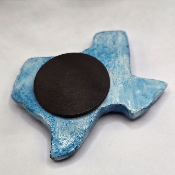 "5/$25" Handmade Decoupage Clay Texas Patriotic Mini Fridge Magnet - Picture 3 of 4